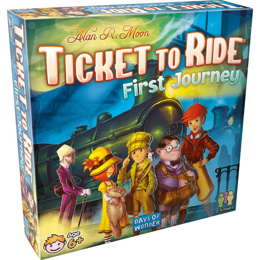Days of Wonder Days of Wonder Ticket To Ride First Journey Board Game Fun and Easy for Young Train Strategy Game Family Game for Kids Adults Ages