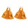 2PCS Roasted Turkey Hat Exquisite Thanksgiving Plush Turkey Hat for Halloween Costume Dress Up