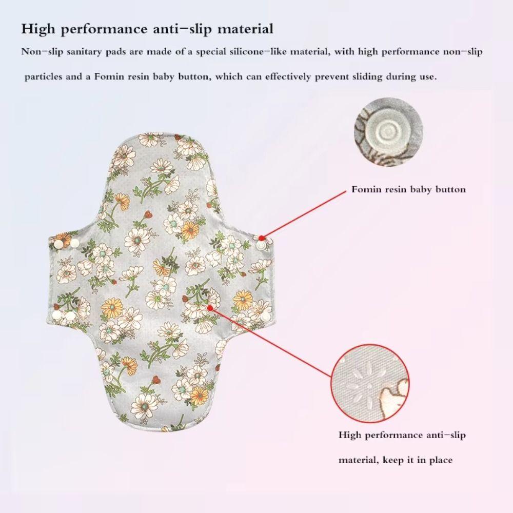 Graphene Washable Sanitary Napkins Leak Proof Menstrual Cloth Pads Breathable Panty Liner  Night