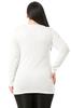Women's Style Big Size Body Plus Size Crew Neck Long Sleeve Viscose Black Body