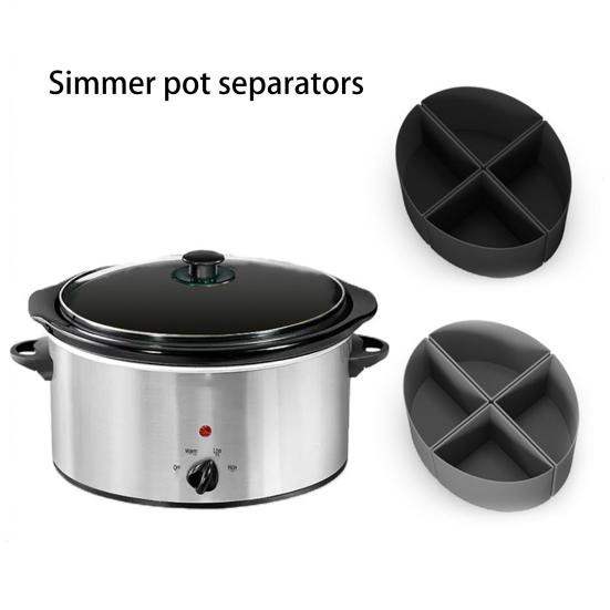 6-квартовый вкладыш для медленноварки с несколькими решетками, герметичный, можно мыть в посудомоечной машине, силиконовый разделитель для медленноварки, вкладыш для готовки, кухонные принадлежности