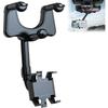 Support Telephone Voiture Retroviseur, 360°Rotatif Rétractable Support Smartphone Voiture, Support Portable Voiture Pour A45