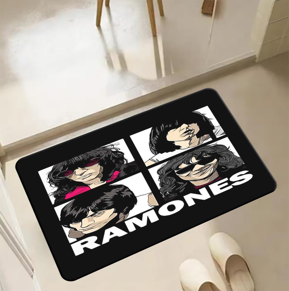 Ковер с принтом группы Ramones для декора гостиной, нескользящий домашний ковер для спальни, кухни, моющийся