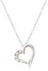 Di CHIARO DI DIAMANTE K10 White Gold X Diamond Heart Pendant Necklace CHD0049 [Carlo Diamante]