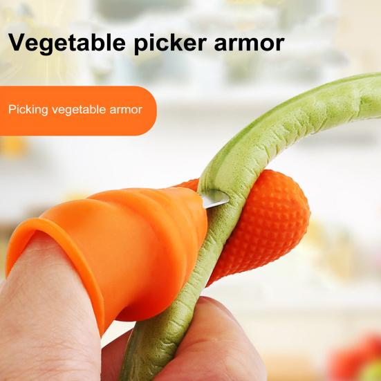 Резак для большого пальца, набор ножей для сбора фруктов и овощей, силиконовые напальчники, портативный садовый инструмент для обрезки клубники, винограда