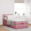 Maison Exclusive - Cadre de lit ottoman avec matelas rose 80x200 cm velours