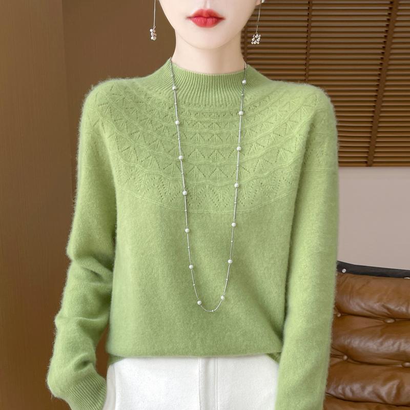 Женский кашемировый свитер Qinghe кашемир 30% кашемир 70% шерсть теплый и модный универсальный осенне-зимний