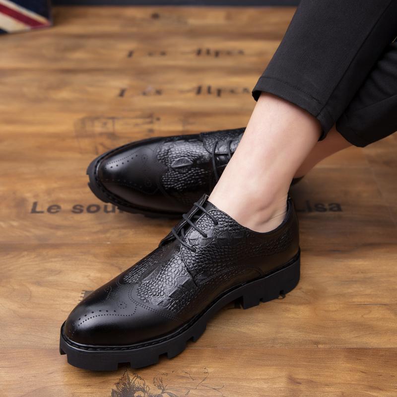 Fashion Men Business Shoes Lace Up Formal Leather Shoes Mens Fashion Dress Shoes Classic Italian Formal Oxford Shoes Men Zapatos Hombre