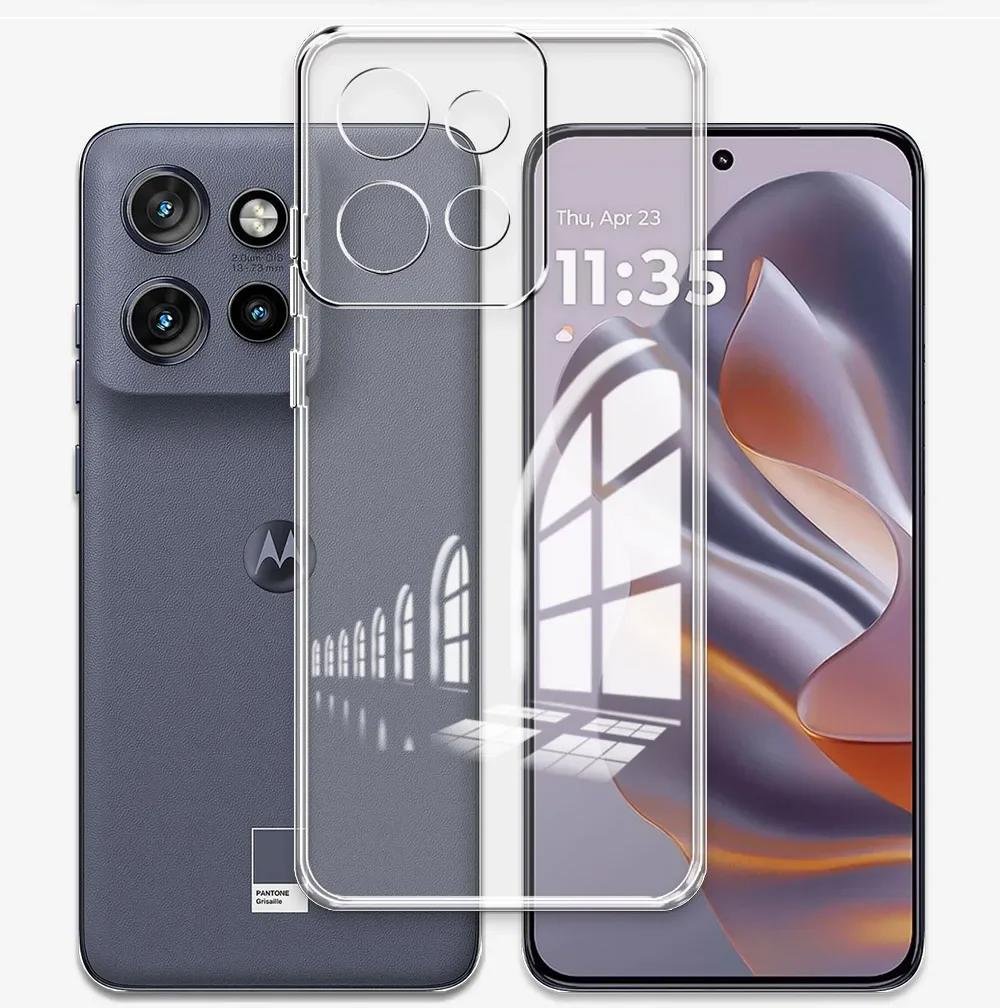 Прозрачные мягкие силиконовые чехлы для телефонов Moto Edge 50 Edge 40 30 20 Lite Fusion MOTO EDGE50 NEO MOTO G 2026 5G G86 G100S G54 Прозрачная противоударная крышка