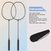 2Pcs Badminton Racket Set Ultralight Split Ferro Alloy Adult Badminton Racket With Bag Attacking And Defending