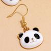 Классическое национальное достояние, супер милые серьги в виде панды, черно-белые серьги с маленькими животными из бамбукового медведя, капающего маслом.