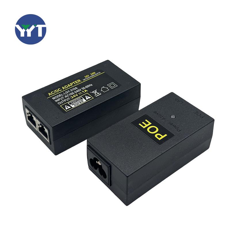 48V/0.5A & 24V/1A POE Power Adapter with Ethernet Cable for Wireless AP Bridge & Gigabit Surveillance Camera.