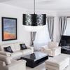 Black Silver Cake Pendant Lamp PVC Material Bedroom Living Room Living Room Chandelier