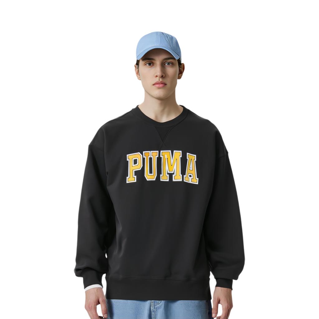 Puma Мужская толстовка с круглым вырезом и логотипом, с длинным рукавом, в американском стиле, черная 536769-01