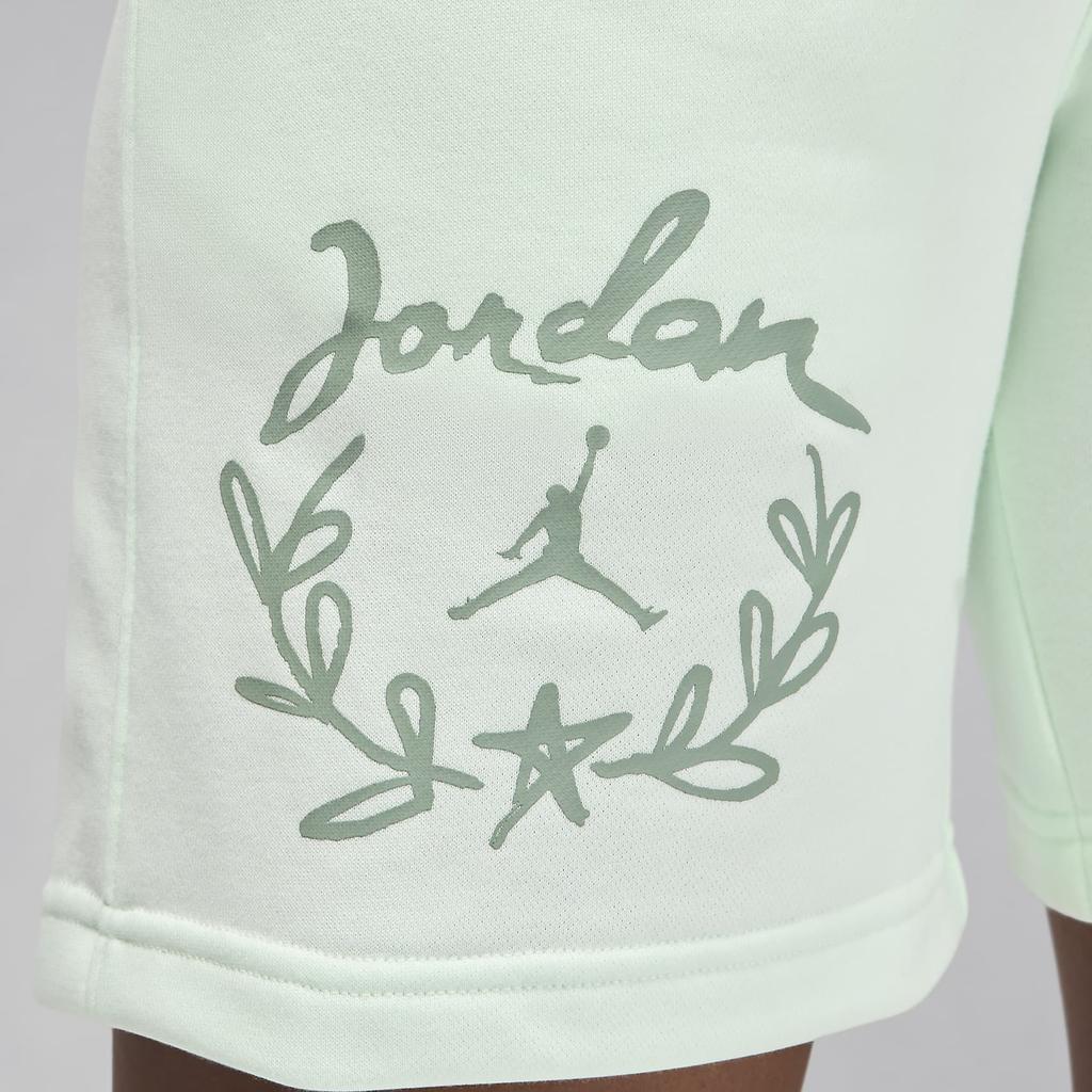 Jordan Шорты женские повседневные из флиса с логотипом Brooklyn, средней посадки, на завязках, светло-зеленые FN5784-394