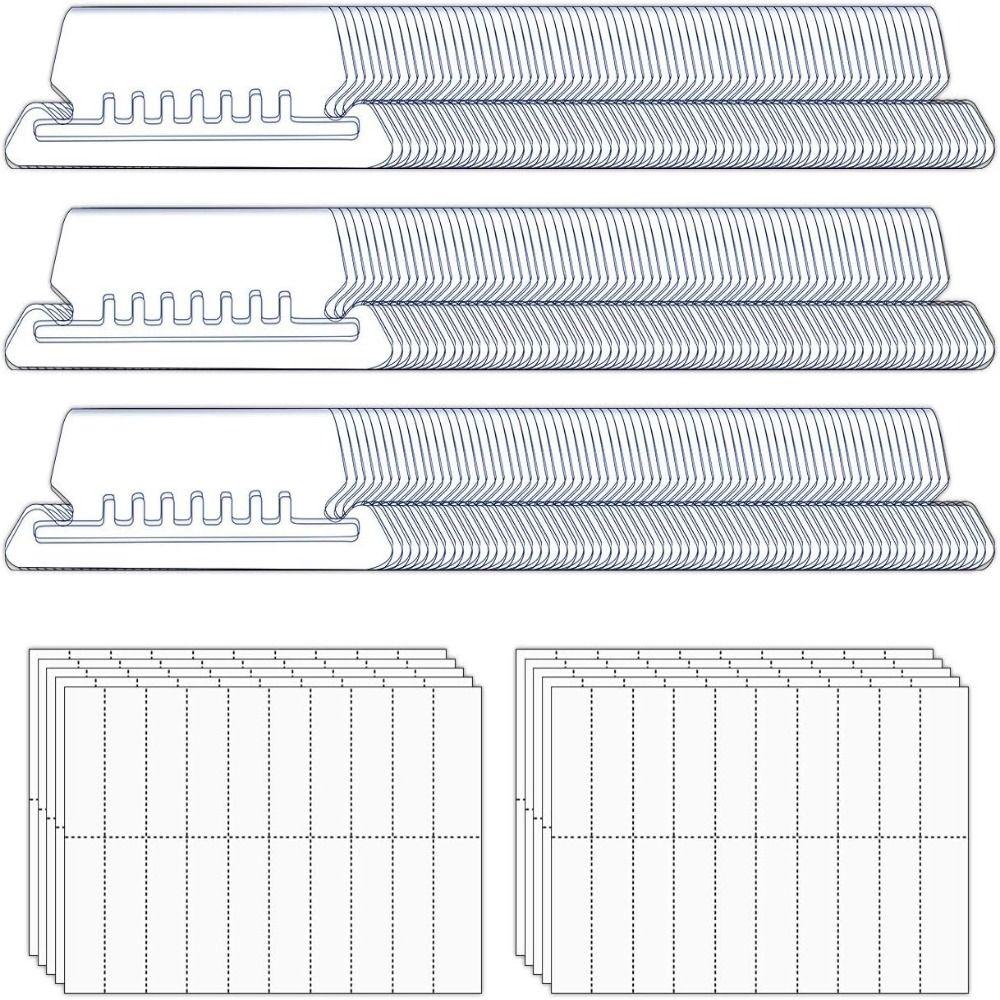 60/100Pcs PVC File Folder Tabs Distinguish Hanging Files Quick Identification Hanging File Folder Labels Clear To Read
