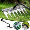 5/6/7/8 Teeth Carbon Steel Garden Hoe Weeding Rake Farm Tool Weeding Scarifier Loosening Agricultural Nail Harrow Garden Tool