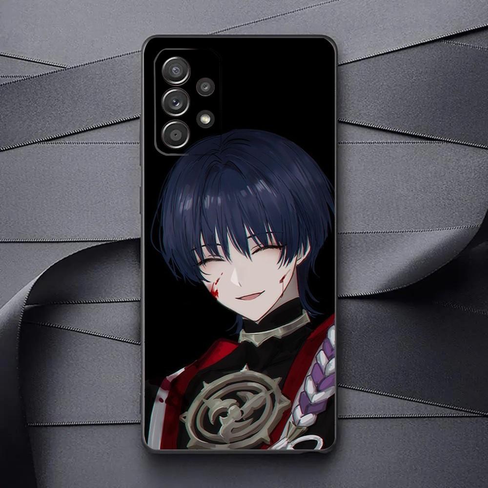 Чехол для телефона Scaramouche Genshin Impact для Samsung Galaxy A13, A21s, A22, A31, A32, A52, A53, A71, A80, A91 Мягкий черный чехол для телефона
