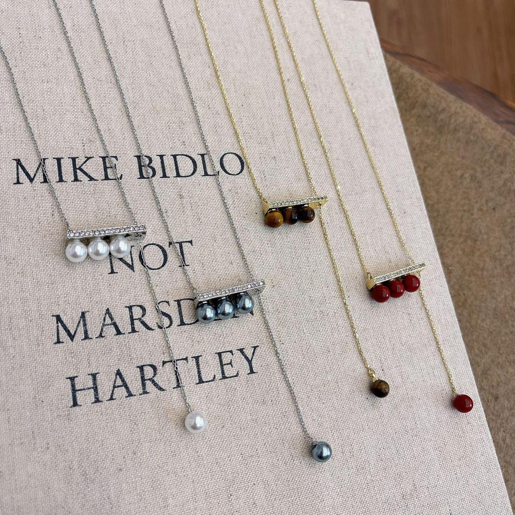 Ожерелье из циркониевого жемчуга с элегантной кисточкой - простая ретро-модная цепочка на ключицу