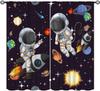 Мультяшные шторы Космос Вселенная, Планеты Солнечной системы, Принт ракеты и космического корабля, Декор, Кулиска, Оконные шторы для детей, девочек