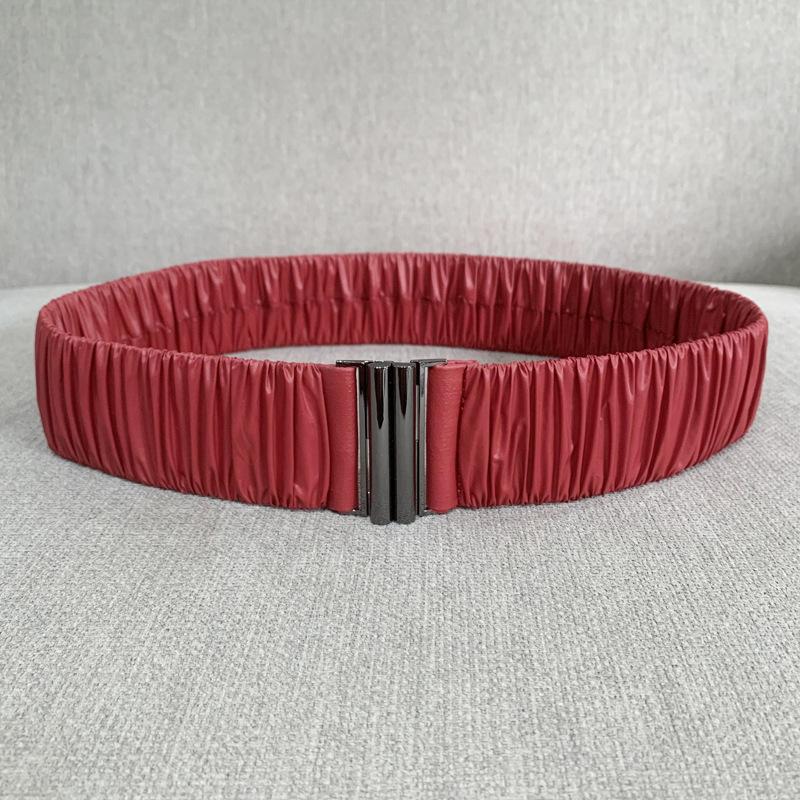 Новая пуховая ткань, гладкий эластичный пояс, плиссированная эластичная поясная вставка, женский широкий пояс-стотник с пухом