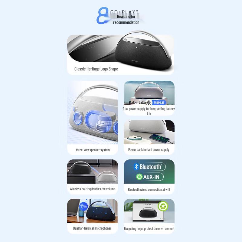 Harman Kardon GO+PLAY 3 Portable Bluetooth Speaker