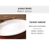 Extra Large Thickened Oval Ceramic White Steaming Fish Plate for Restaurants