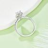 Jewelry Supplier Women Promise Pear Cut 925 Sterling Silver 1CT Moissanite Ring With Gra Certificate