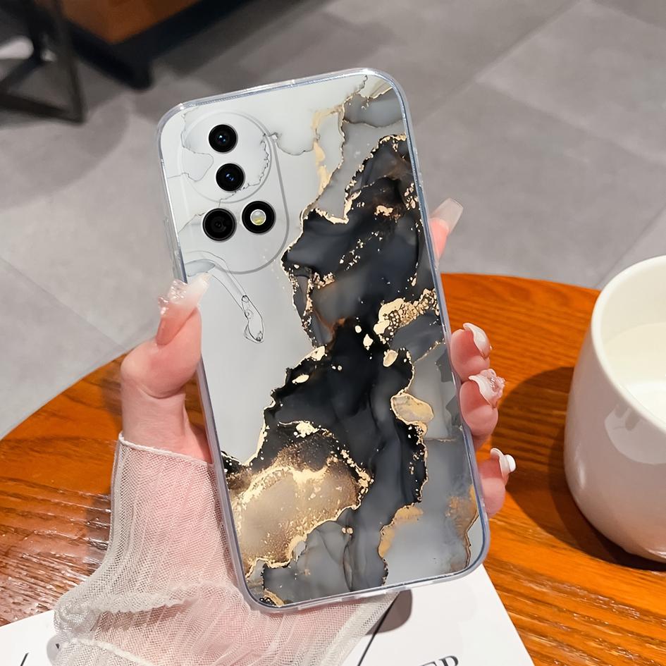 Мягкий силиконовый ТПУ для Huawei Pura 70 Nova 12 Y72 Honor X8b, задняя крышка, модные этикетки, чехол для телефона с фруктовым узором, прозрачный корпус с защитой от падения, для Huawei