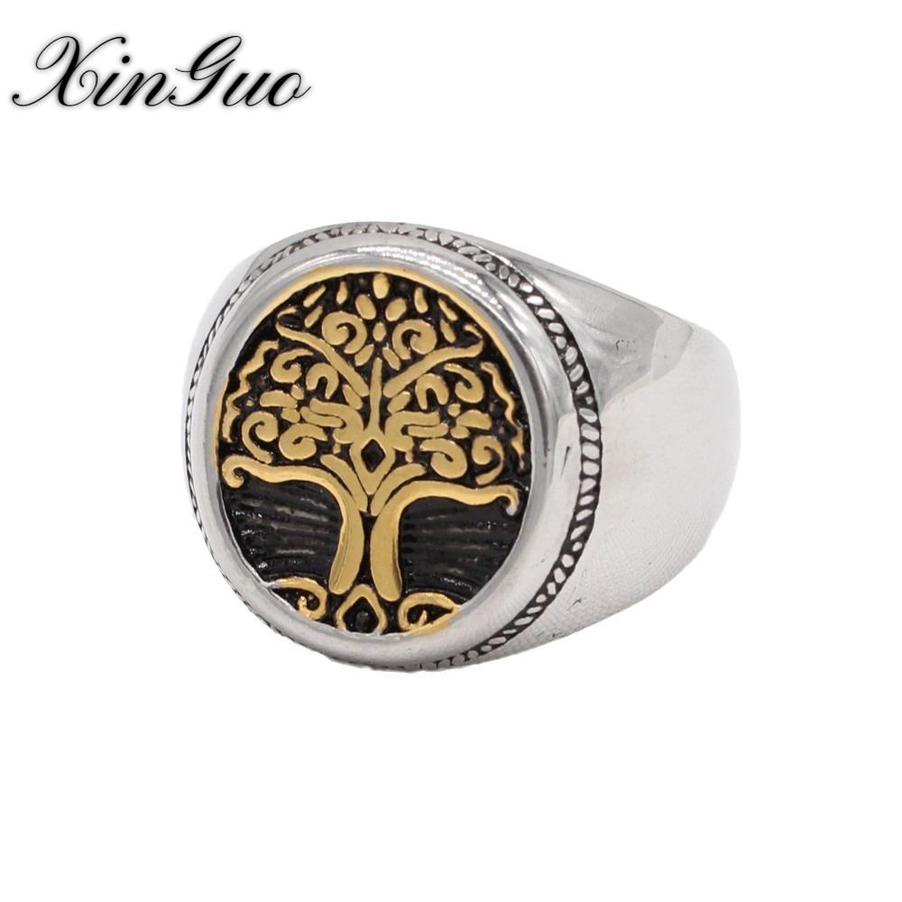 Винтажное титановое кольцо «Рождественская елка» «Древо жизни»