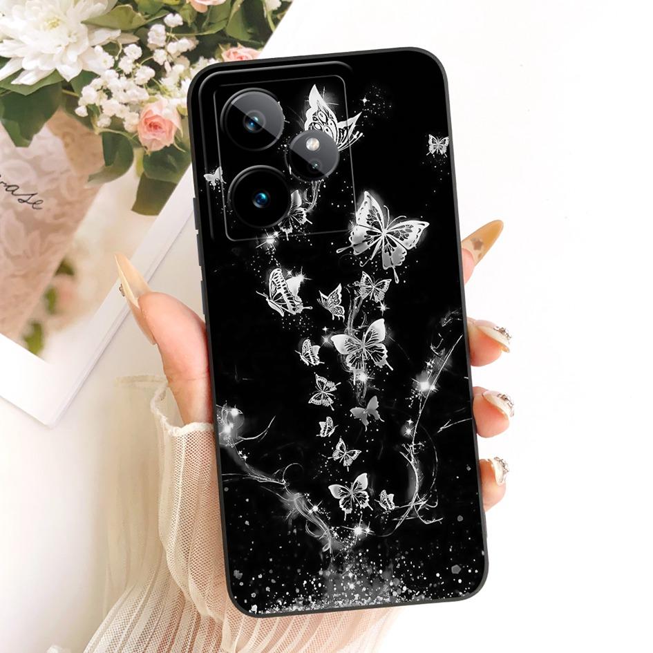 Чехол для Realme GT 7 RMX5061 Креативный мультяшный кот Конфетный окрашенный чехол Мягкий силиконовый бампер Для Realme GT7 Pro 7T RealmeGT7 Funda