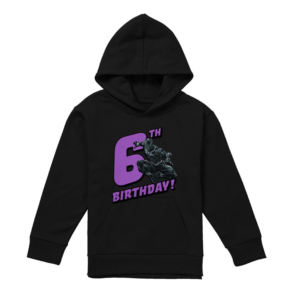 Black Panther Childrens/Kids 6th Birthday Hoodie
