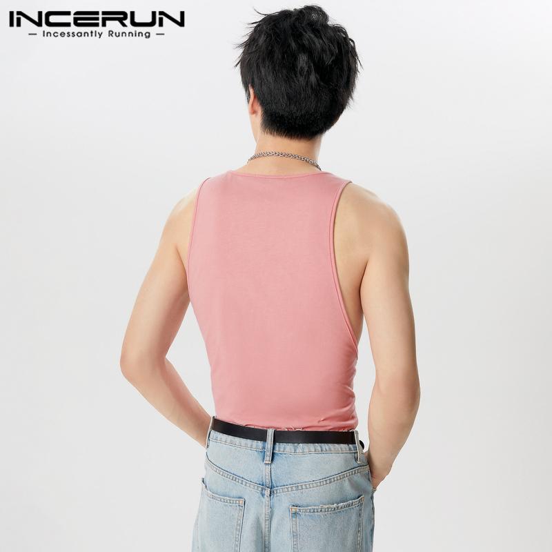 INCERUN Мужские повседневные летние майки без рукавов на бретелях с футболками