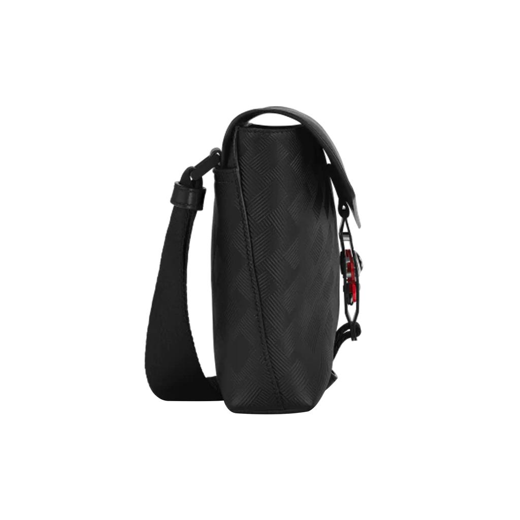 Montblanc Adjustable Shoulder Strap Embossed Full Grain Leather Envelope Clutch Bag Men Clutch Bag Black 129972