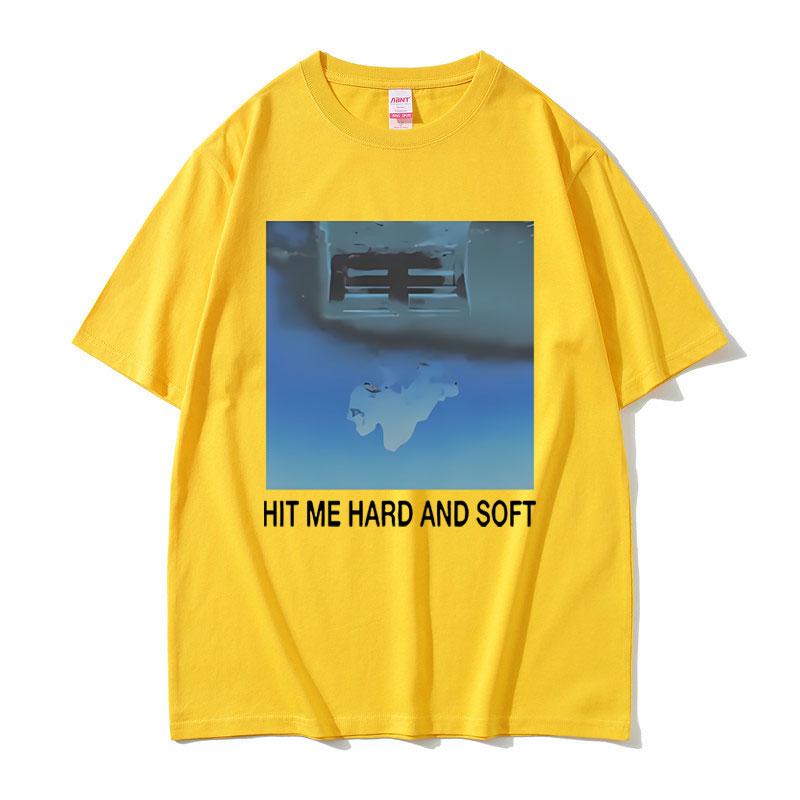 Hit Me Hard and Soft 2024 Тур Футболка Унисекс Женская Мода Певец Тот же Стиль Графический Принт Футболка Мужская Хлопок Оверсайз Футболки
