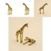 Small Copper Giraffe Statue Unique Artistic Craft For Home Office Or Market Display