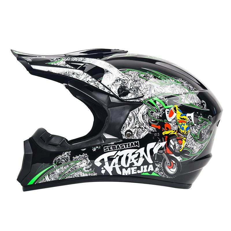 DOT Certified Full Face Motorcycle Helmet Off-Road ATV Dirt Bike Mountain Cycling Riding