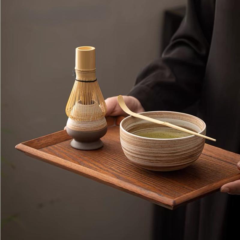 Керамическая подставка для чайных кистей Набор чашек для матча Японские инструменты для матча Приборы для разметки чая Аксессуары для чайной церемонии Градиентная керамика