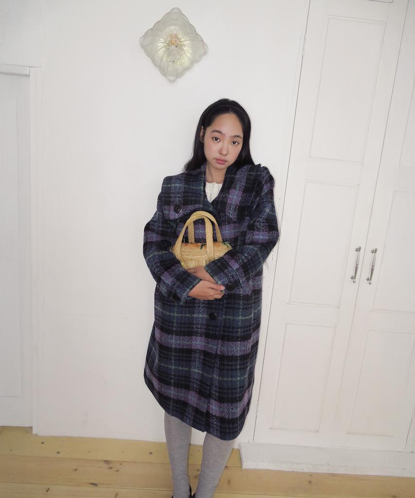 FUNFROMFUN Sailor Collar Overfit Coat, Navy