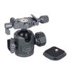 Ball Head 360 Degrees  Rotating Aluminum Alloy Double Panoramic Damping Tripod Head for Photography