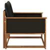 Outdoor Middle Sofa Solid Acacia Wood and Textilene Natural