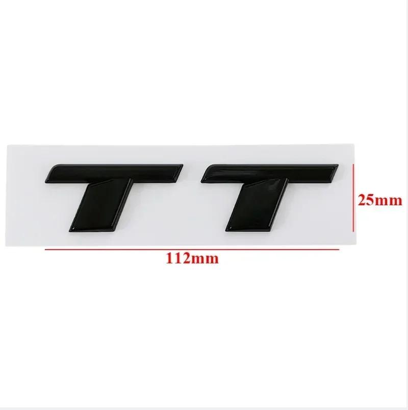 For Audi RS3 3D ABS Chrome Black TT Logo Car Rear Trunk Emblem Badge Sticker Decals for Audi TT RS MK1 8N 8J MK3 8S MK2 Accessories