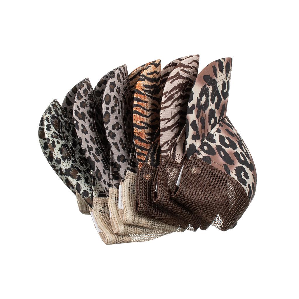 Leopard Print, Tiger Print, Ponytail, Baseball Net Cap, Baseball Cap, Bundle Cap, Cap, Sun Hat.