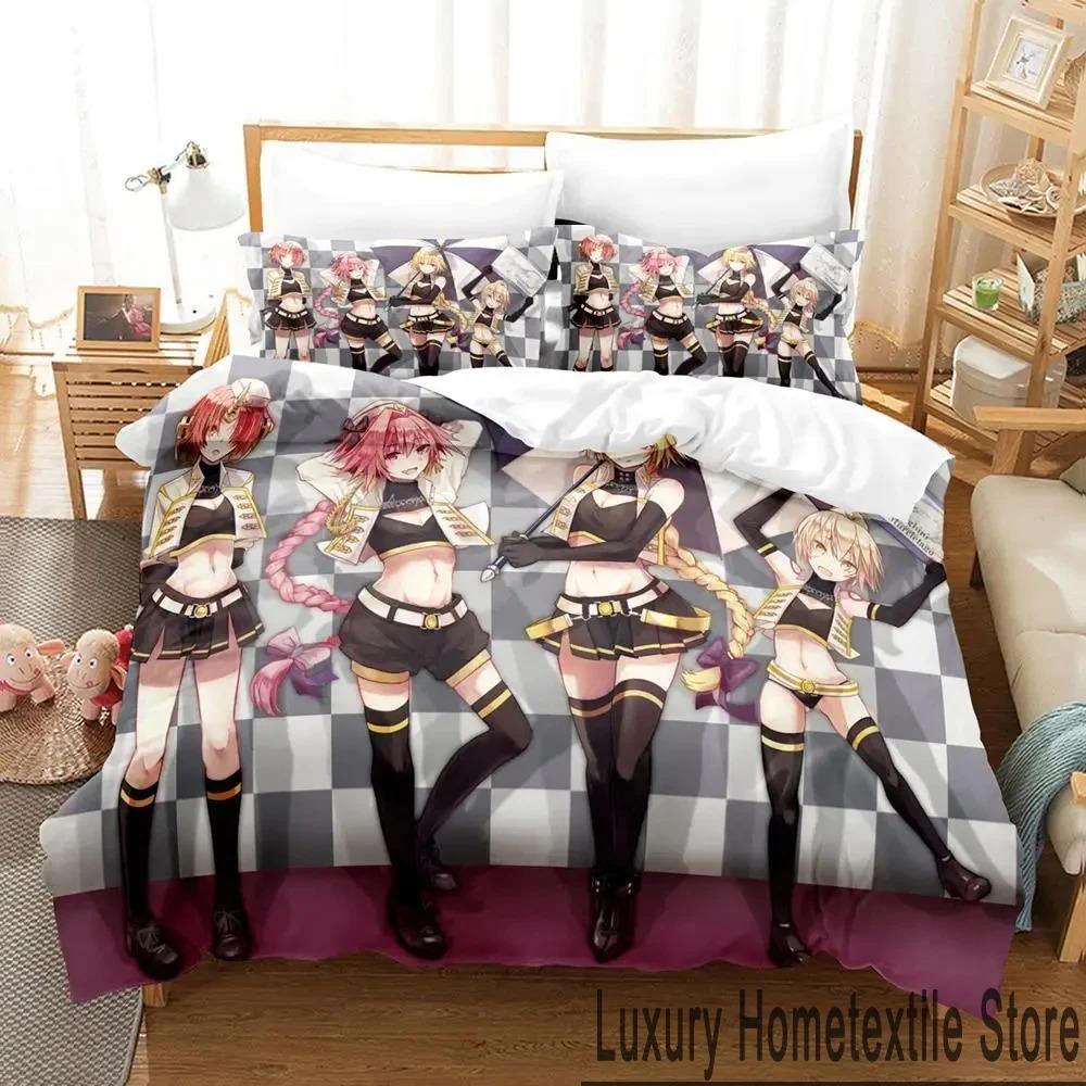 3D-принт FateApocrypha Astolfo Anime Комплект постельного белья для мальчиков и девочек Twin Queen King Size Пододеяльник Наволочка Кровать для мальчиков Взрослый