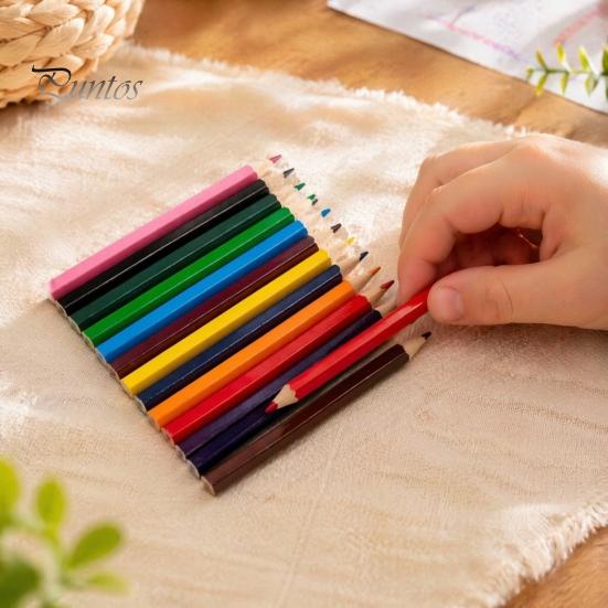 Карандаши для рисования для детского сада, 12 шт., цветной набор, с гладким деревянным корпусом, яркие цвета, творческие принадлежности для искусства, школьные инструменты для рисования, раскрашивание