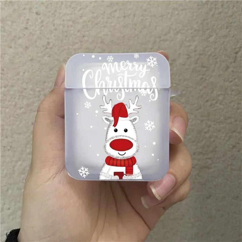 Чехол для наушников Merry Christmas New Year для Airpods 4-го 3-го Pro 3 Мягкий чехол для Airpod 2 3 1 Защитный аксессуар Чехол Fundas