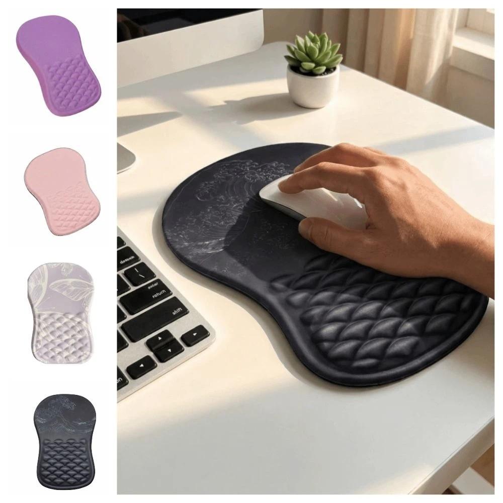 Slow-Rebound Wrist Support Mouse Pad Non-Slip Hand Support Cushion Ergonomic Mouse Pad Gaming Use