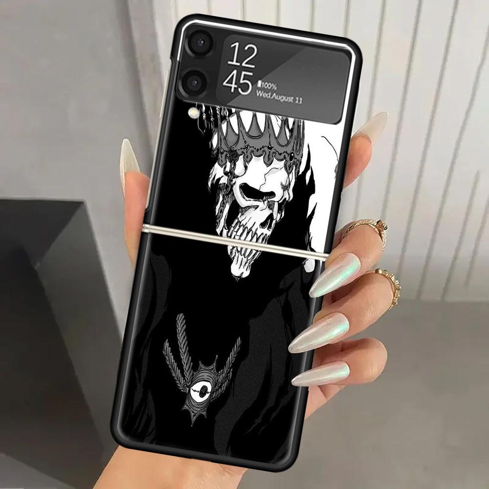 Чехол для телефона Bleach Айзен Сосуке из твердого поликарбоната для Samsung Galaxy Z Flip 7 6 5 4 3 Черный ZFlip7 ZFlip6 Flip5 Flip4 Flip3 5G Печатная крышка