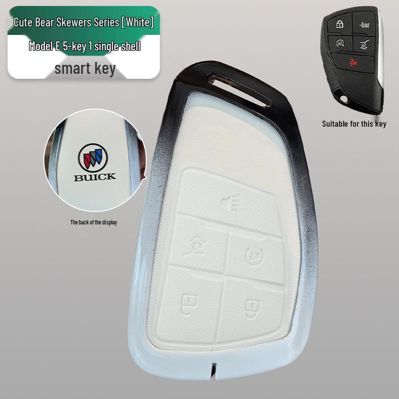 Light Blue Key Cover for Buick Models: Excelle, Encore, GL8, Verano, GL6, Regal, LaCrosse - Designed for Women