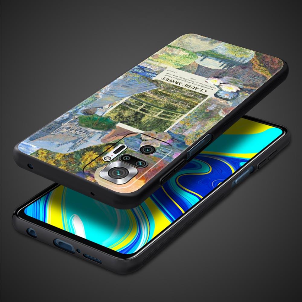 Чехол для телефона с картиной Клода Моне для Xiaomi Redmi Note 14 13 5G 10 11 12 Pro Plus 4G 14C 13C 12C 10C Черный чехол